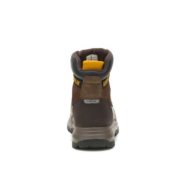 Caterpillar Diagnostic 2.0 Waterproof Steel Toe Men's Work Boots Brown | 508349-HZS