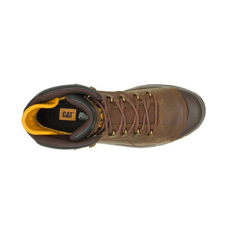 Caterpillar Diagnostic 2.0 Waterproof Steel Toe Men's Work Boots Brown | 508349-HZS