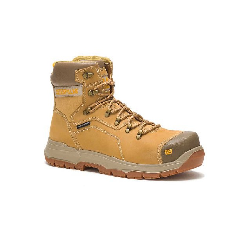 Caterpillar Diagnostic 2.0 Waterproof Steel Toe Men's Work Boots Brown | 658147-HQF