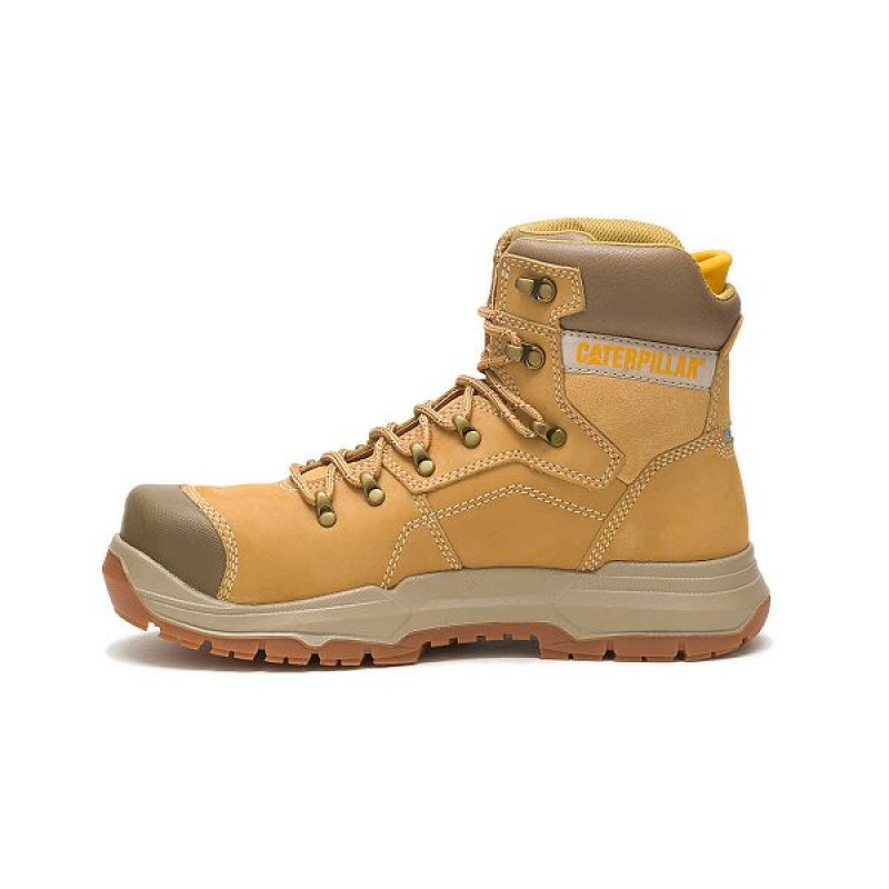 Caterpillar Diagnostic 2.0 Waterproof Steel Toe Men's Work Boots Brown | 658147-HQF