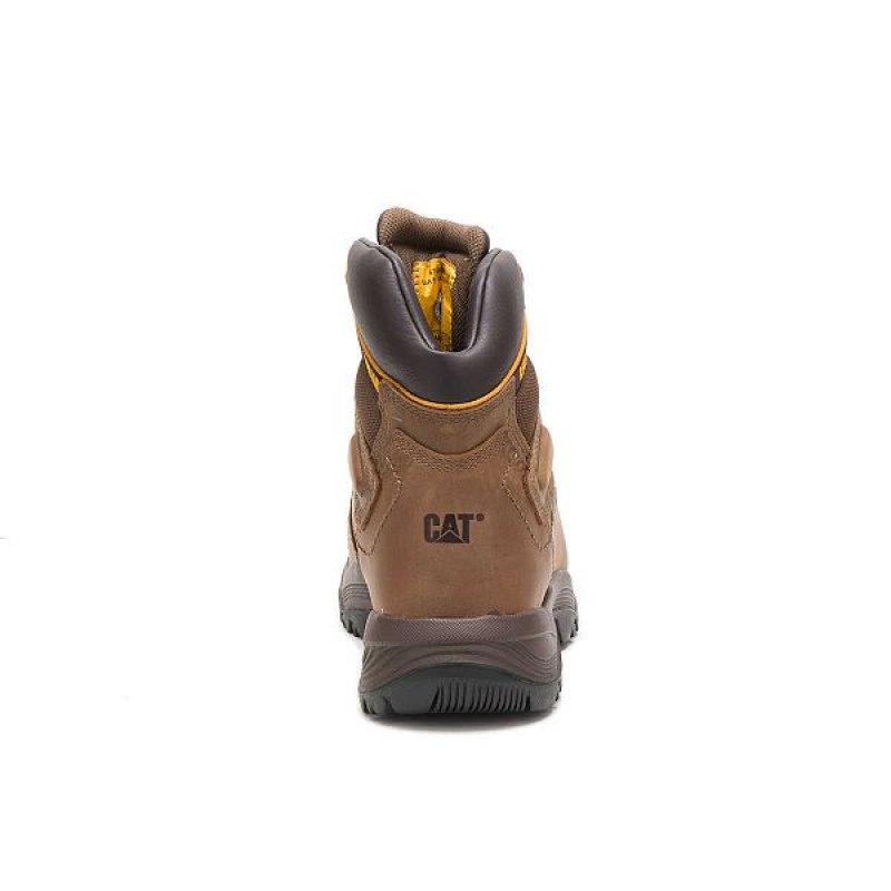 Caterpillar Diagnostic Hi Waterproof Thinsulate™ Steel Toe Men's Work Boots Dark / Beige | 601573-CPD