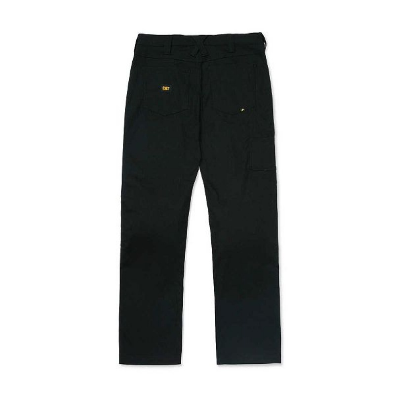 Caterpillar Double Front Stretch Canvas Straight Fit Utility Men's Pants Black | 406985-EYV