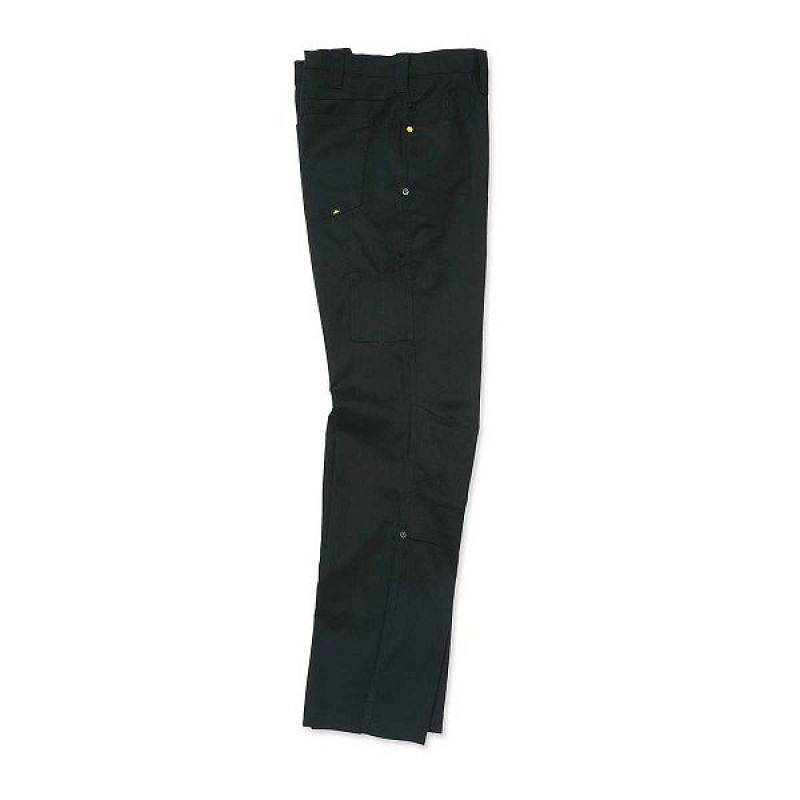 Caterpillar Double Front Stretch Canvas Straight Fit Utility Men's Pants Black | 406985-EYV