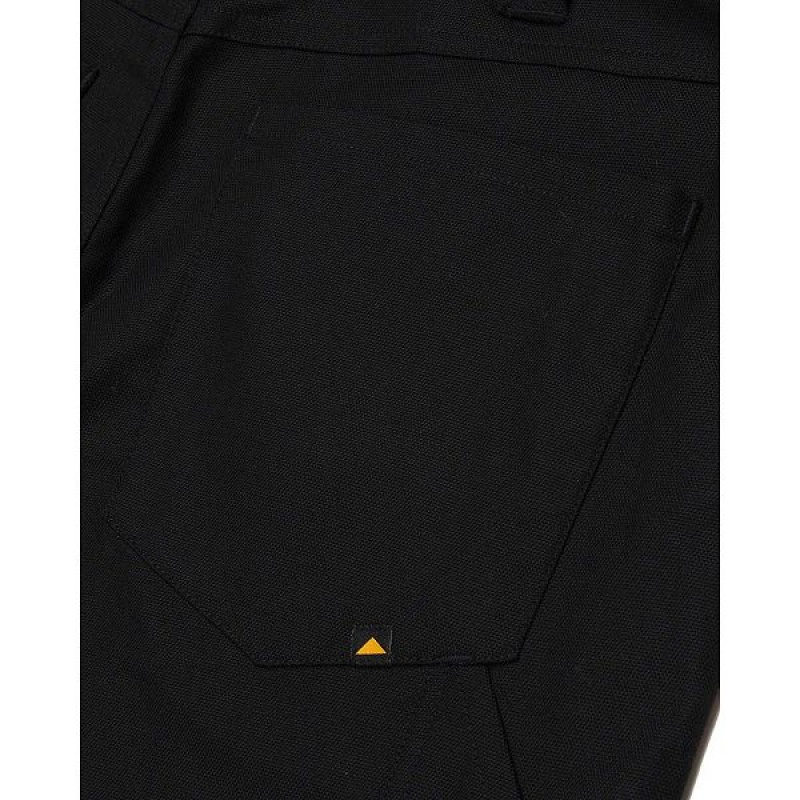 Caterpillar Double Front Stretch Canvas Straight Fit Utility Men's Pants Black | 406985-EYV