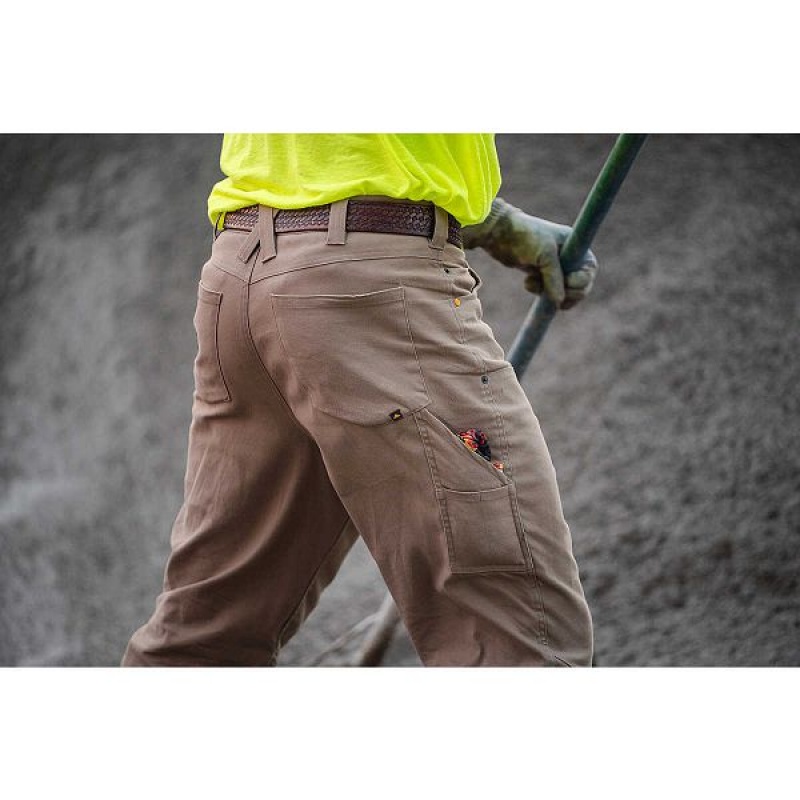 Caterpillar Double Front Stretch Canvas Straight Fit Utility Men's Pants Black | 406985-EYV