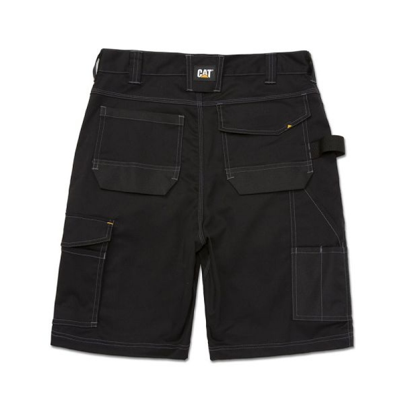 Caterpillar Essential Stretch Men's Shorts Black | 024576-SPV