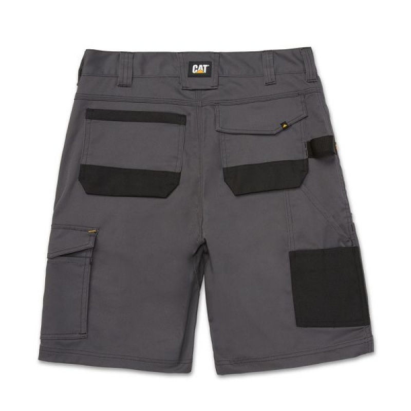 Caterpillar Essential Stretch Men's Shorts Grey | 587916-HZC