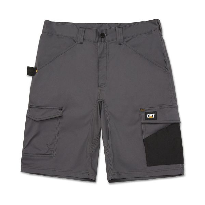 Caterpillar Essential Stretch Men\'s Shorts Grey | 587916-HZC