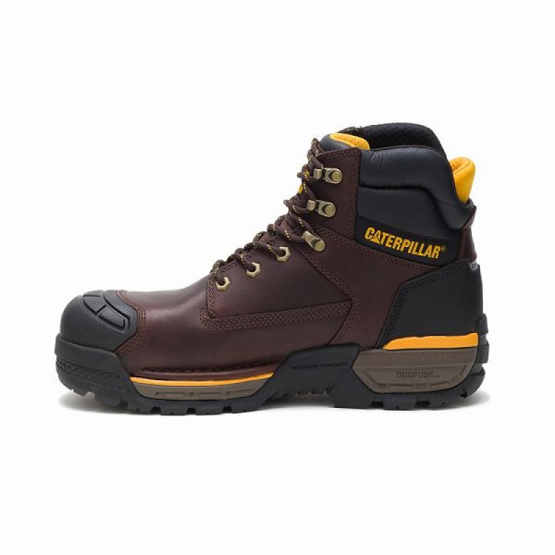 Caterpillar Excavator LT Composite Toe Men's Work Boots Brown | 279358-BRG