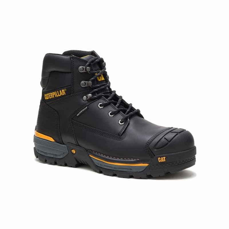 Caterpillar Excavator LT Composite Toe Men's Work Boots Black | 048952-DLB