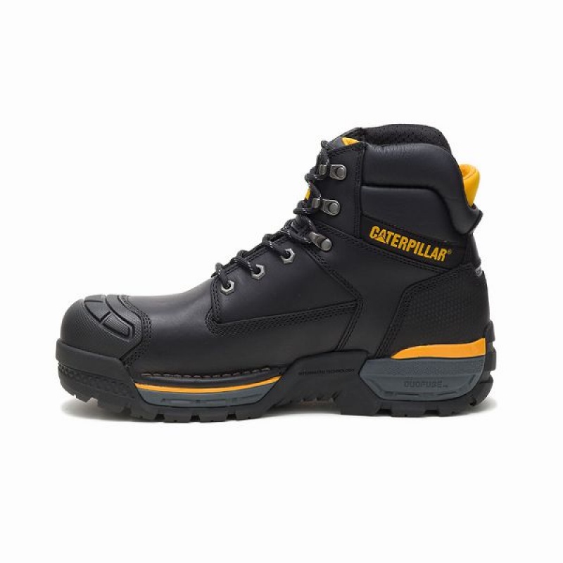 Caterpillar Excavator LT Composite Toe Men's Work Boots Black | 048952-DLB