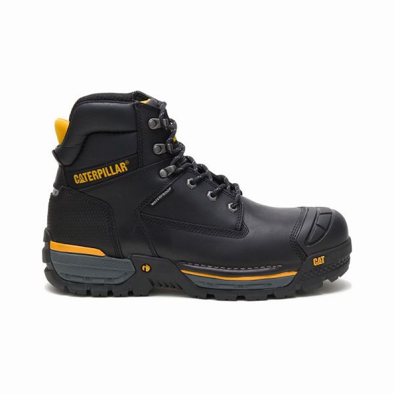 Caterpillar Excavator LT Composite Toe Men\'s Work Boots Black | 048952-DLB