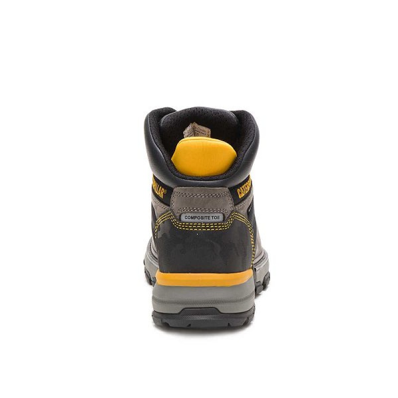 Caterpillar Excavator Superlite Waterproof Carbon Composite Toe Men's Work Boots Blue / Grey | 052398-PSQ