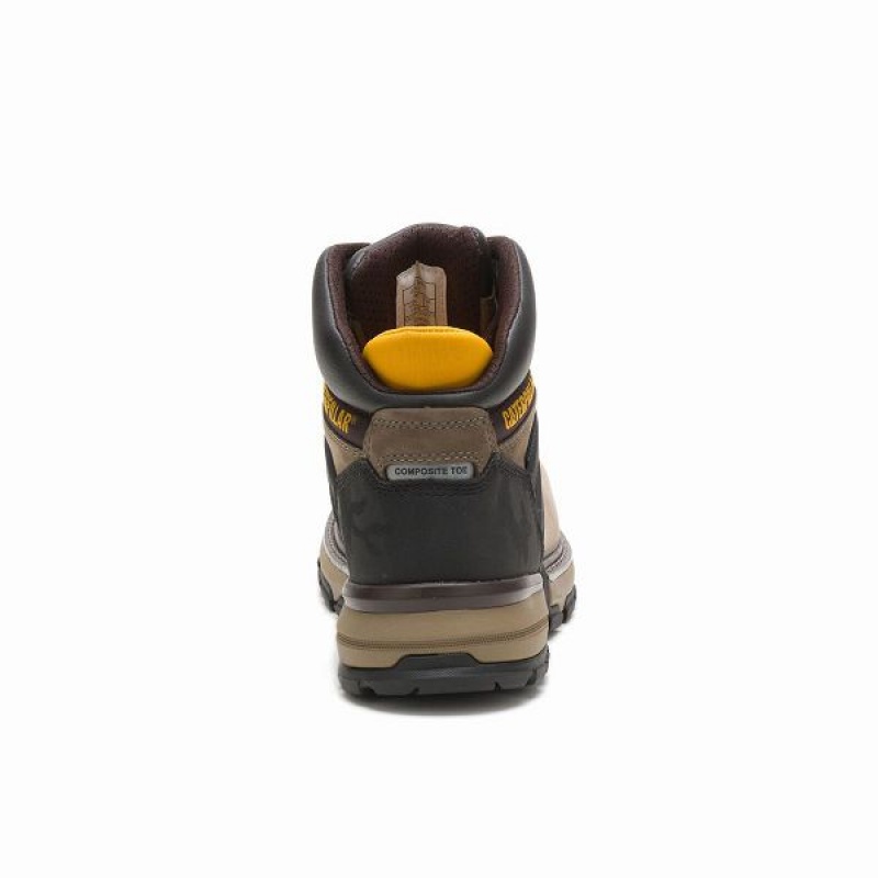 Caterpillar Excavator Superlite Waterproof Carbon Composite Toe Men's Work Boots Dark / Grey | 815376-UYS