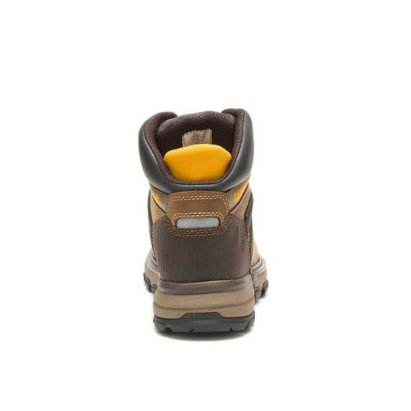 Caterpillar Excavator Superlite Waterproof Soft Toe Men's Work Boots Dark / Beige | 109528-UYO