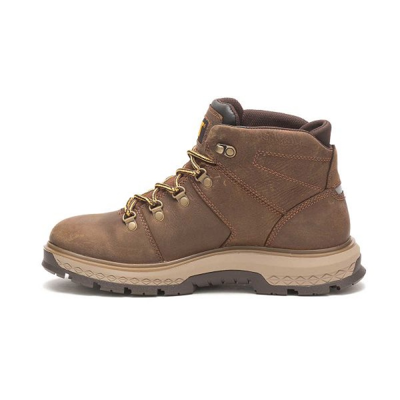 Caterpillar Exposition Hiker Waterproof Men's Work Boots Brown | 425067-ZMP