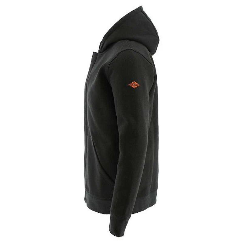 Caterpillar Flame Resistant Midweight Full Zip Men's Hoodie Black | 732054-QAT