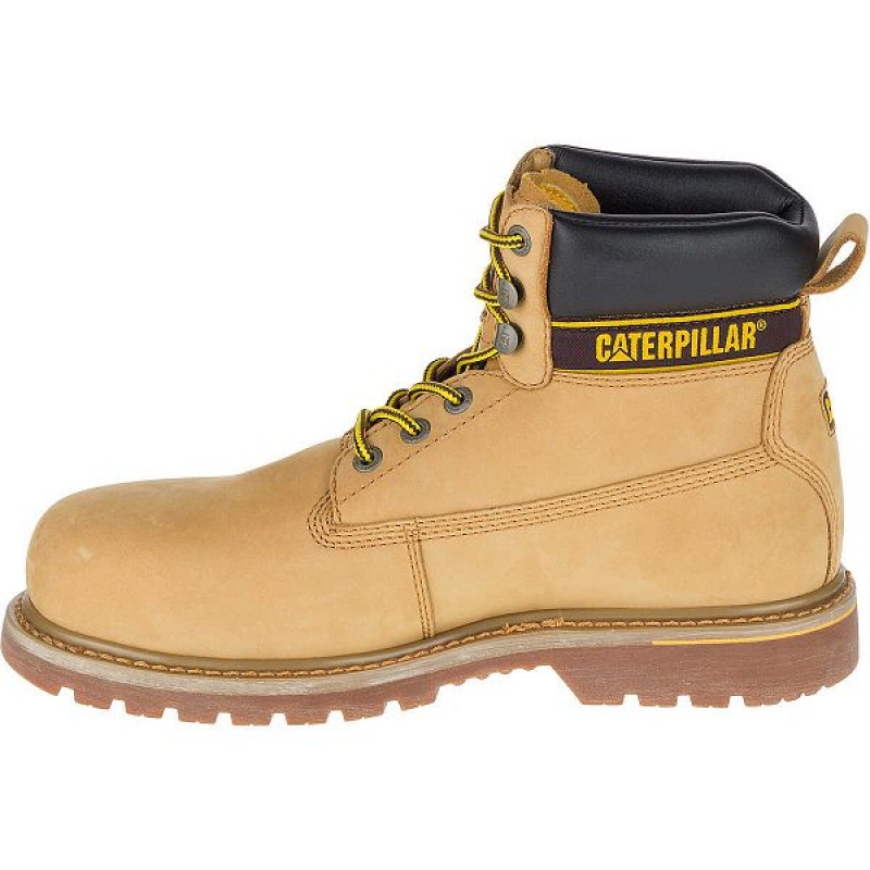 Caterpillar HOLTON SB E FO HRO SRC Men's Work Boots Brown | 254930-FIA