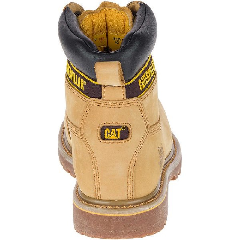 Caterpillar HOLTON SB E FO HRO SRC Men's Work Boots Brown | 254930-FIA