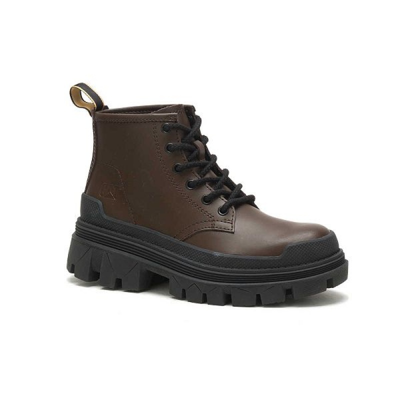 Caterpillar Hardwear Mid Men's Boots Chocolate / Brown | 453087-EQX