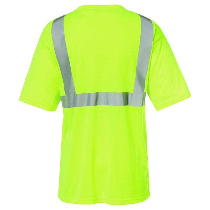 Caterpillar Hi-Vis Tee Men's T-Shirt Yellow | 839765-HLT