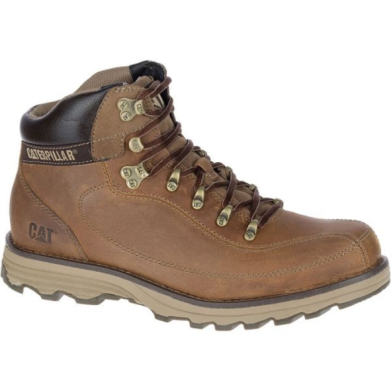 Caterpillar Highbury Men\'s Boots Dark / Beige | 502378-NQE