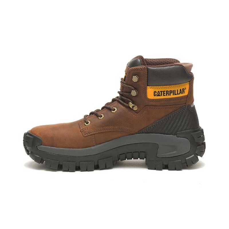 Caterpillar Invader Hi Steel Toe Men's Work Boots Dark / Brown | 840762-ADB