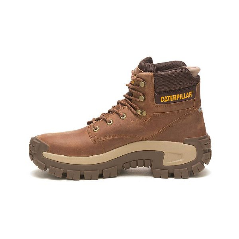 Caterpillar Invader Hi Steel Toe Men's Work Boots Light / Brown | 390718-SGK