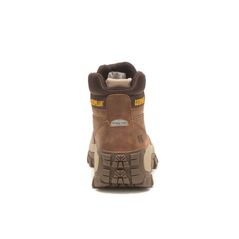 Caterpillar Invader Hi Steel Toe Men's Work Boots Light / Brown | 390718-SGK