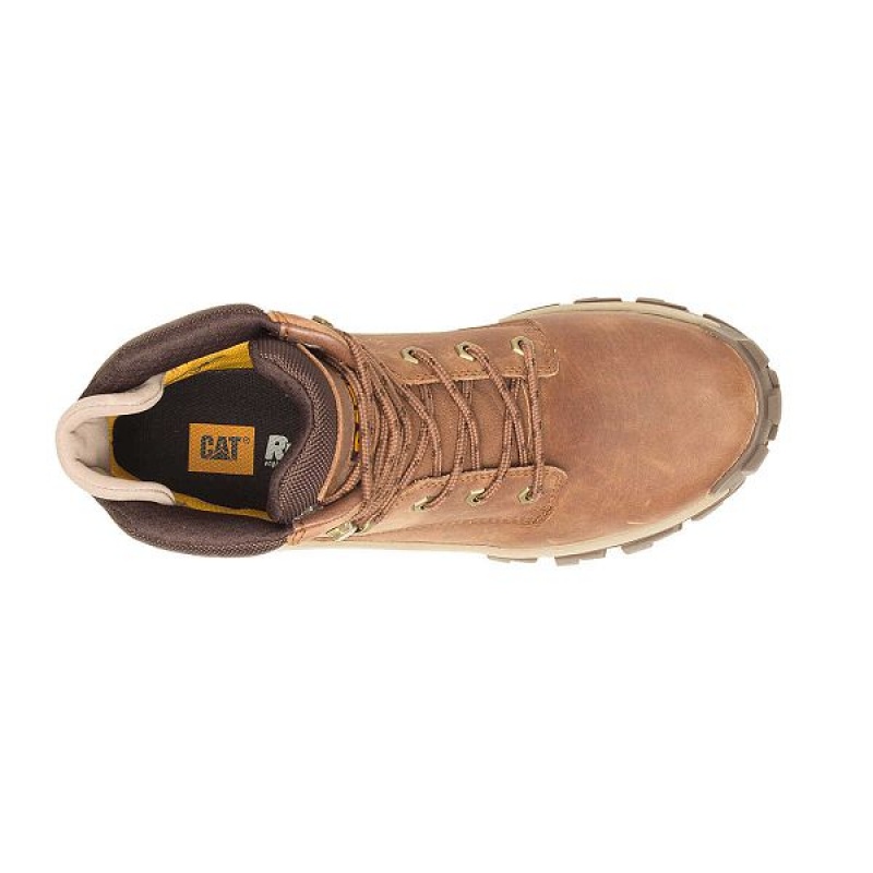 Caterpillar Invader Hi Steel Toe Men's Work Boots Light / Brown | 390718-SGK