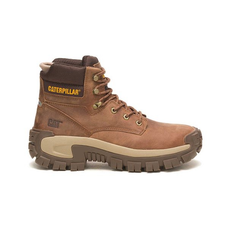 Caterpillar Invader Hi Steel Toe Men\'s Work Boots Light / Brown | 390718-SGK