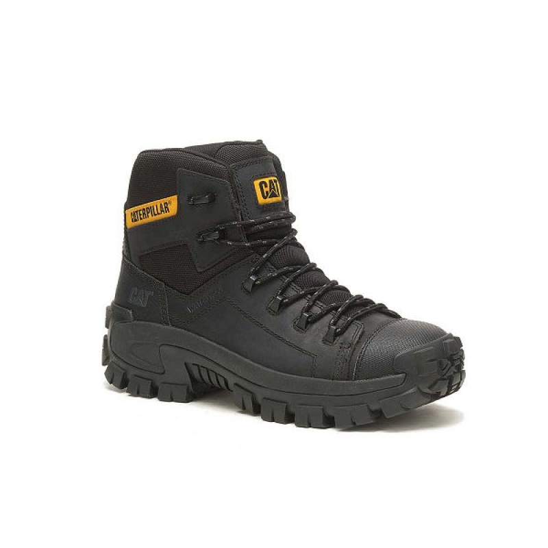 Caterpillar Invader Hiker Waterproof Composite Toe Men's Work Boots Black | 283074-WKZ