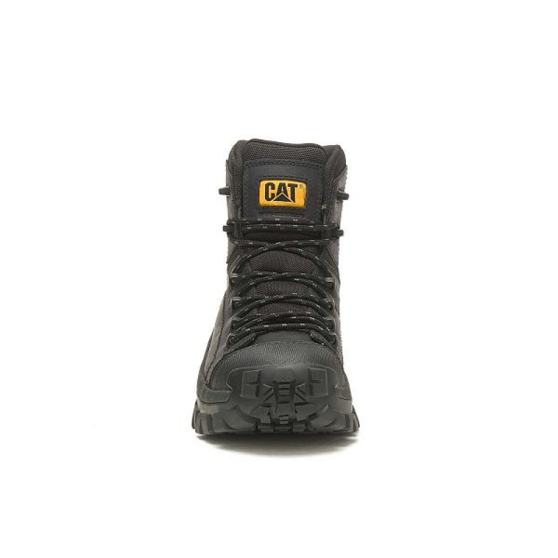 Caterpillar Invader Hiker Waterproof Composite Toe Men's Work Boots Black | 283074-WKZ