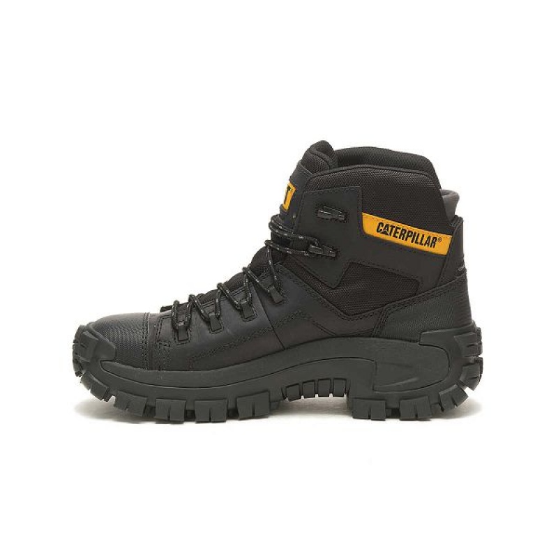 Caterpillar Invader Hiker Waterproof Composite Toe Men's Work Boots Black | 283074-WKZ