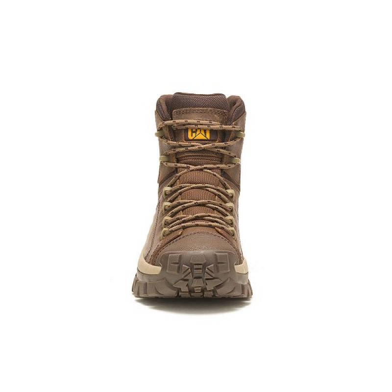 Caterpillar Invader Hiker Waterproof Men's Work Boots Brown | 065128-XUY