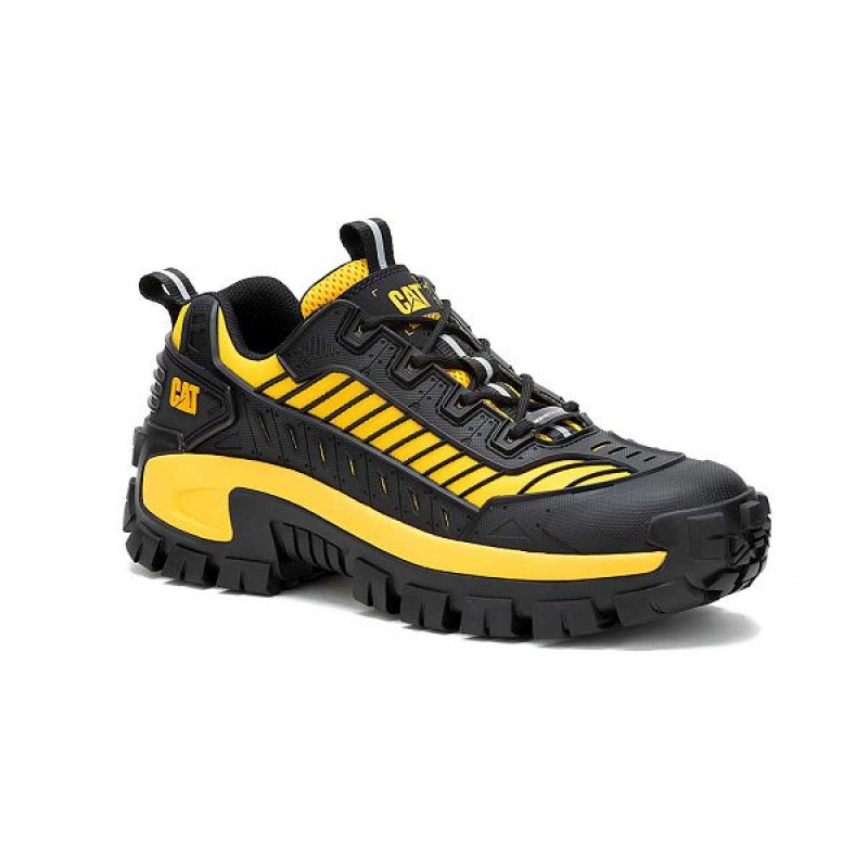 Caterpillar Invader Mecha Composite Toe Men's Work Shoes Black / Yellow | 384216-IEP