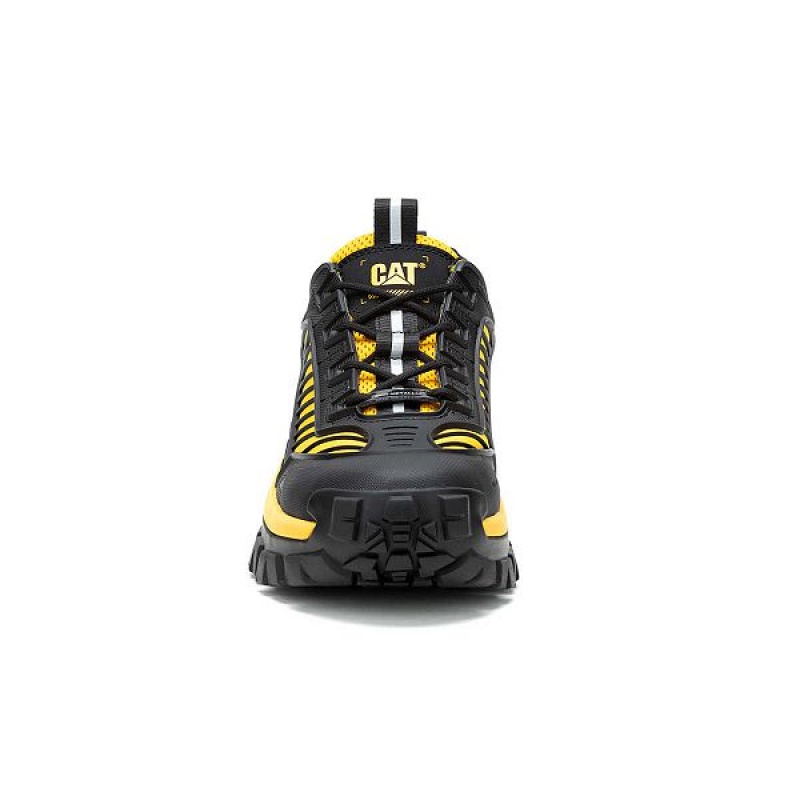 Caterpillar Invader Mecha Composite Toe Men's Work Shoes Black / Yellow | 384216-IEP