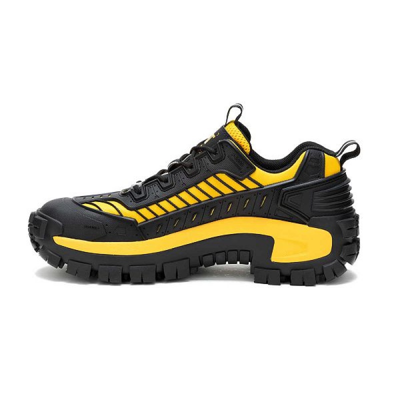 Caterpillar Invader Mecha Composite Toe Men's Work Shoes Black / Yellow | 384216-IEP