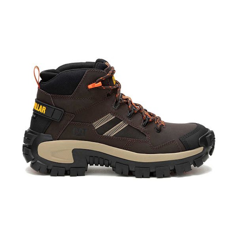 Caterpillar Invader Mid Vent Composite Toe Men\'s Work Boots Coffee | 569041-WDC