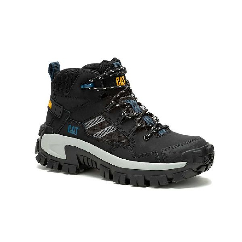 Caterpillar Invader Mid Vent Composite Toe Men's Work Boots Black | 413750-UZS