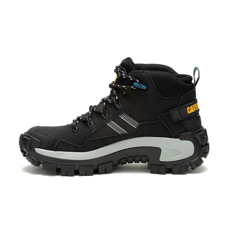 Caterpillar Invader Mid Vent Composite Toe Men's Work Boots Black | 413750-UZS