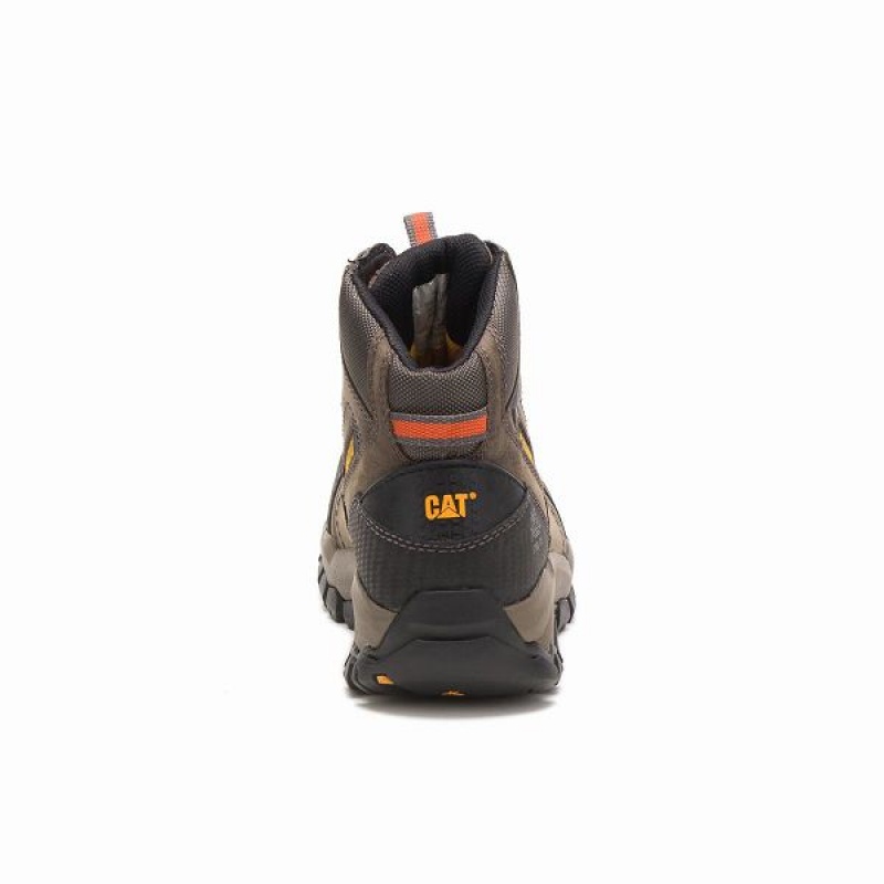 Caterpillar Navigator Mid Waterproof Steel Toe Men's Work Boots Dark / Grey | 972185-FNK