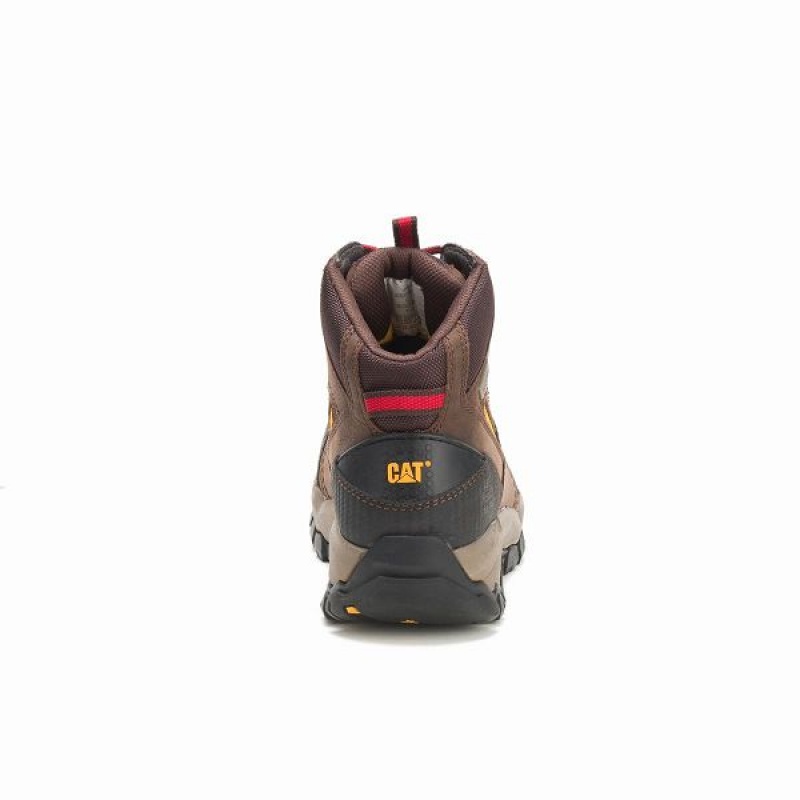 Caterpillar Navigator Mid Waterproof Steel Toe Men's Work Boots Brown | 437520-UOM