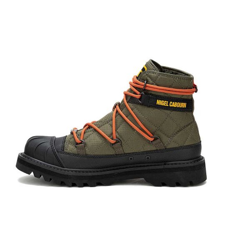 Caterpillar Omaha Alt Lace Men's Boots Olive | 037291-MFZ