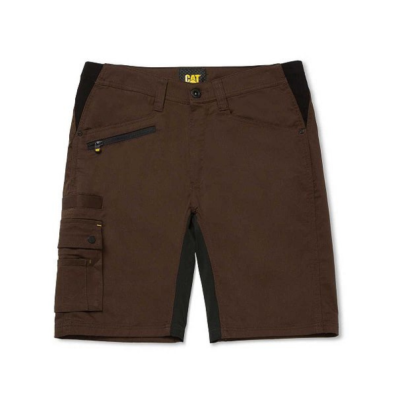 Caterpillar Operator Flex Men's Shorts Brown | 104583-APW