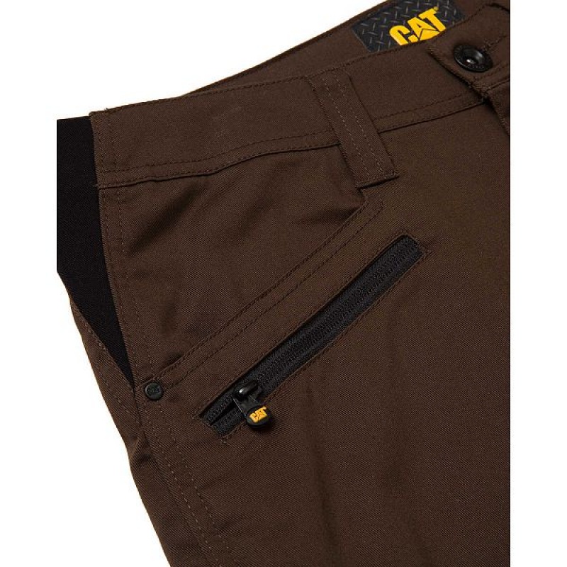 Caterpillar Operator Flex Men's Shorts Brown | 104583-APW