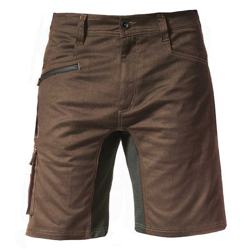 Caterpillar Operator Flex Men\'s Shorts Brown | 104583-APW