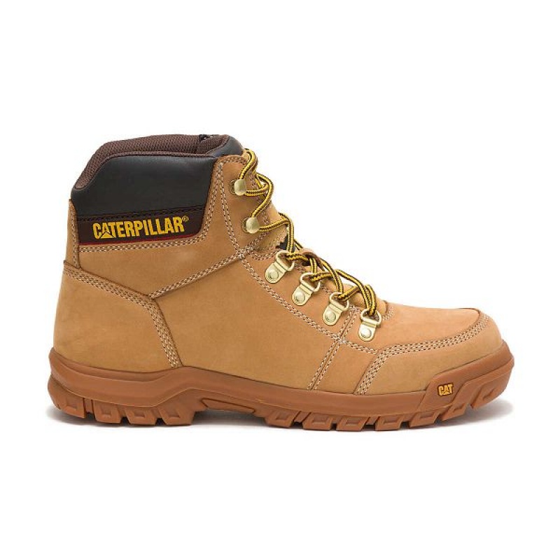 Caterpillar Outline Men\'s Work Boots Brown | 374510-YLA