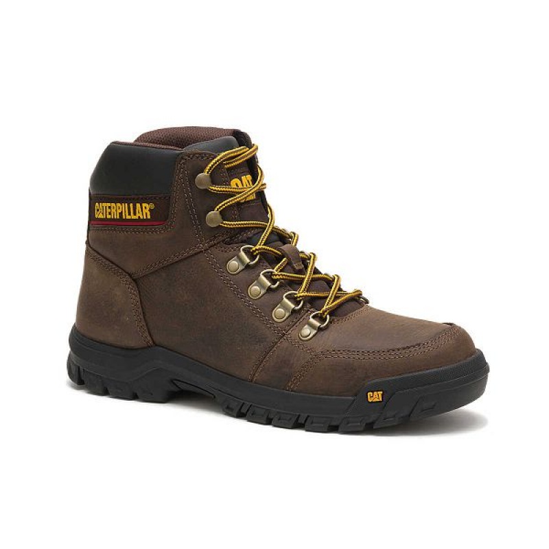 Caterpillar Outline Men's Work Boots Brown | 479623-LHR