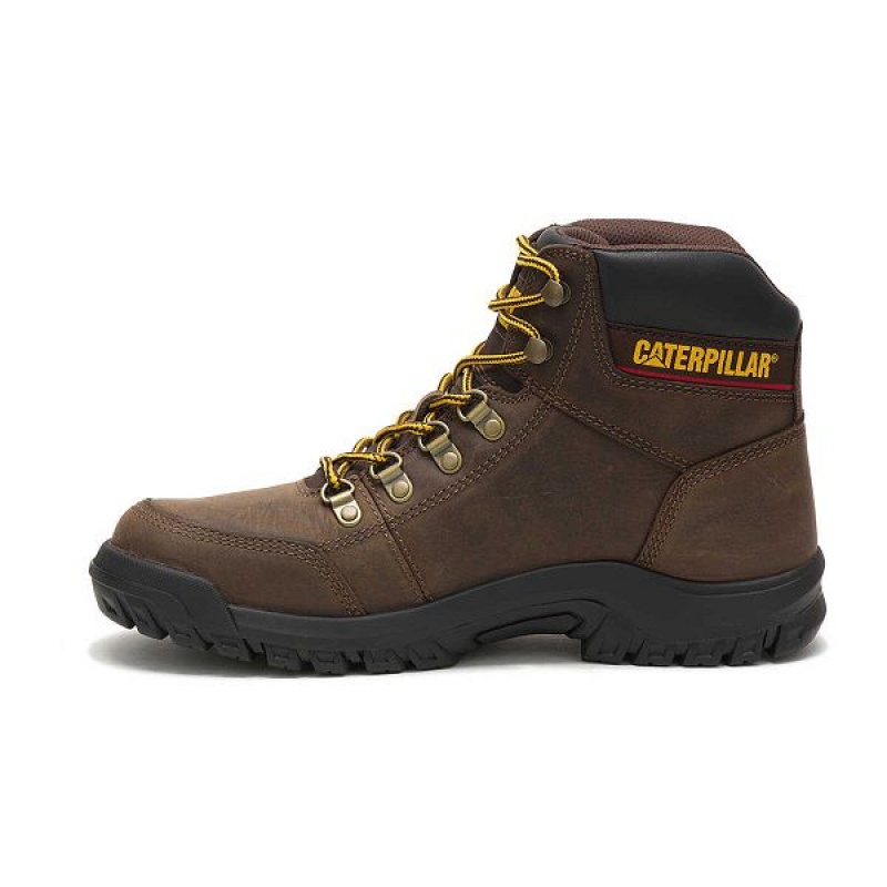 Caterpillar Outline Men's Work Boots Brown | 479623-LHR